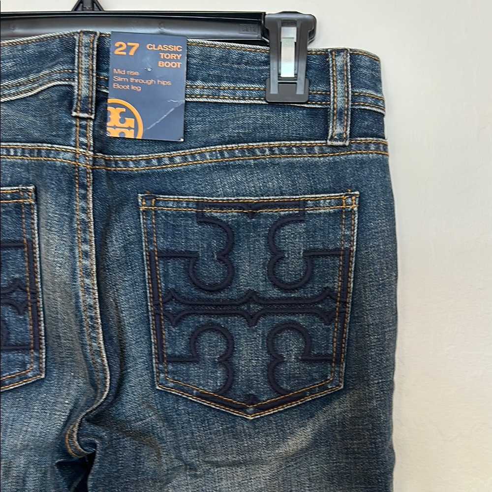 Tory Burch Women's Blue Boot Cut Jeans - Picture 3 of 13